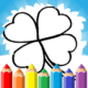 4 leaf clover coloring page