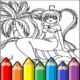 anime princess coloring pages