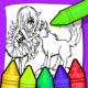 anime wolf girl coloring pages