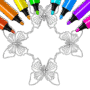 butterfly coloring pages kids